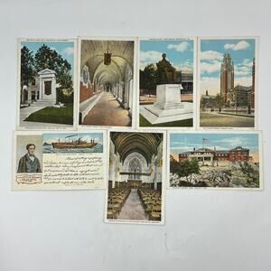 Lot 7 Postcards c1930s Postmarked & Blank Arizona Illinois Steamboat Lincoln